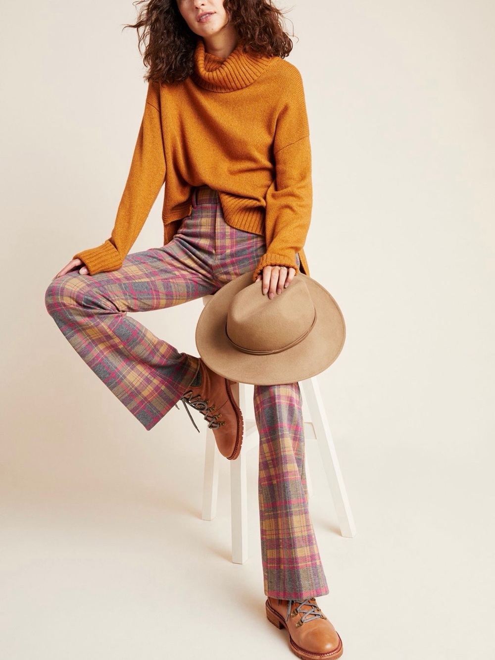 Anthropologie Essential Plaid Trousers 8